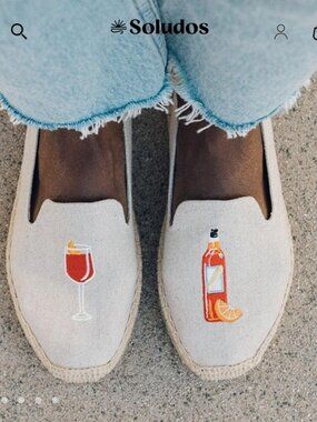 Soludos Aperitif Aperol Spritz Platform Slippers